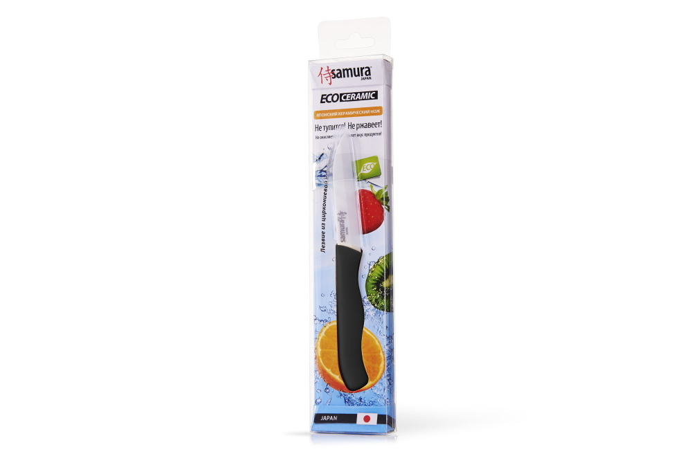 Нож керамический кухонный фрутоножик Samura Eco-Ceramic SIN-0011BL