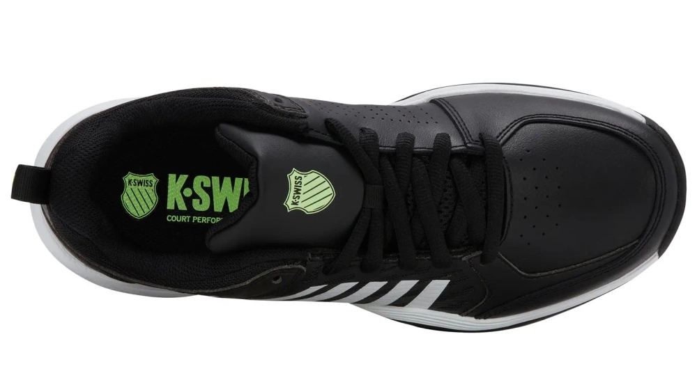 Мужские кроссовки теннисные K-Swiss Court Express 2 Clay - black/white/soft neon green