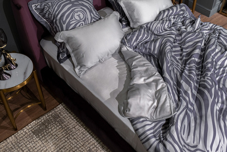 Простыня на резинке 160x200x30 Garda Decor серая 144hf-10306