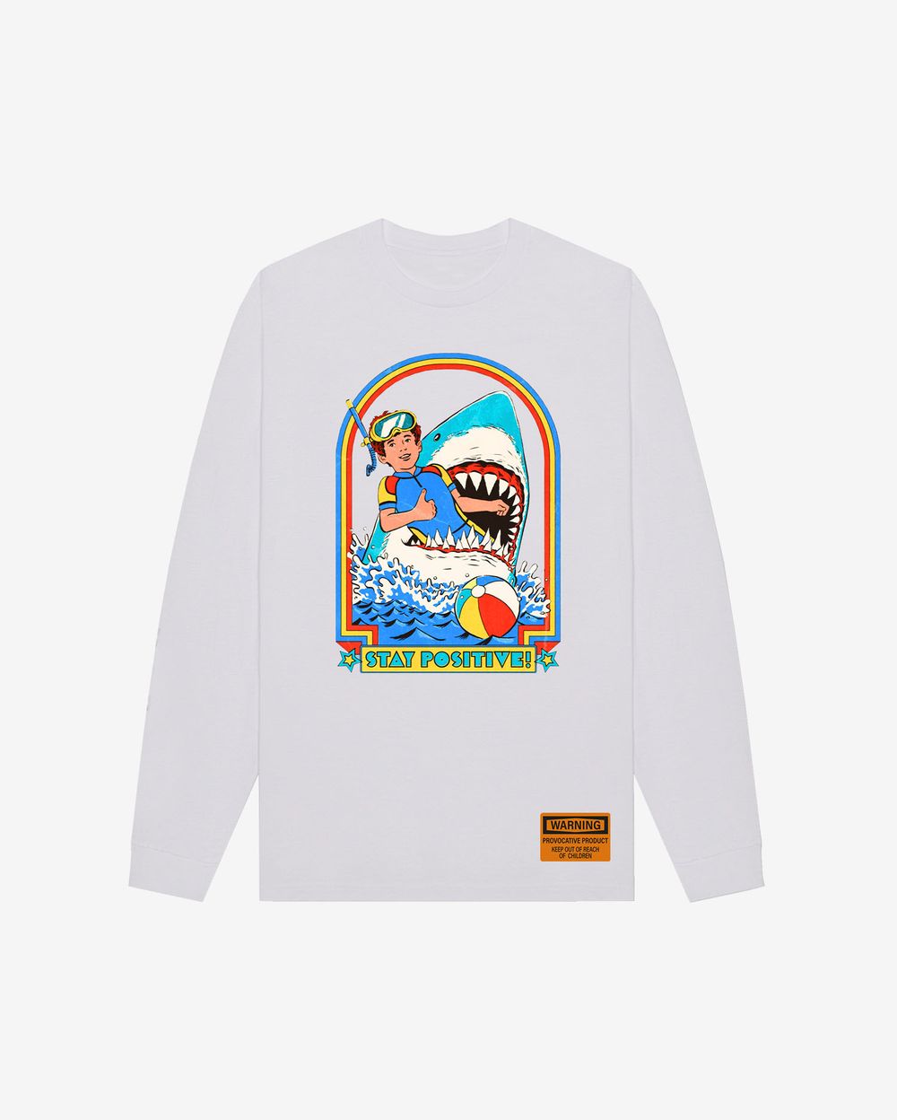 Лонгслив SR by Epic Merch Stay Positive Белый