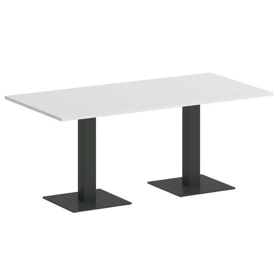 Onix Direct Стол прямоугольный O.SPRG-4 Белый Бриллиант/Металл Антрацит 1800*900*750