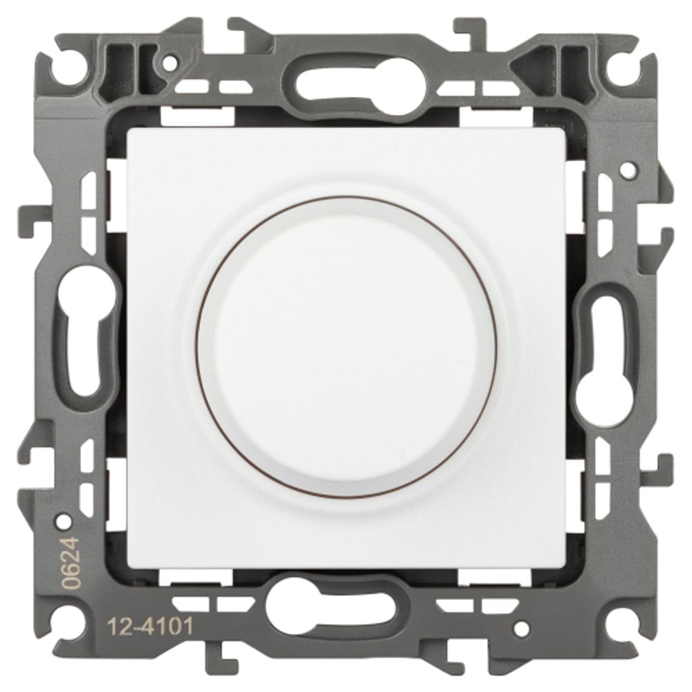Светорегулятор ЭРА Серия 12 12-4101-01М поворотно-нажимной, 400ВА 230В, белый матовый