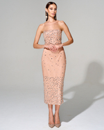 Корсетное платье с кристаллами