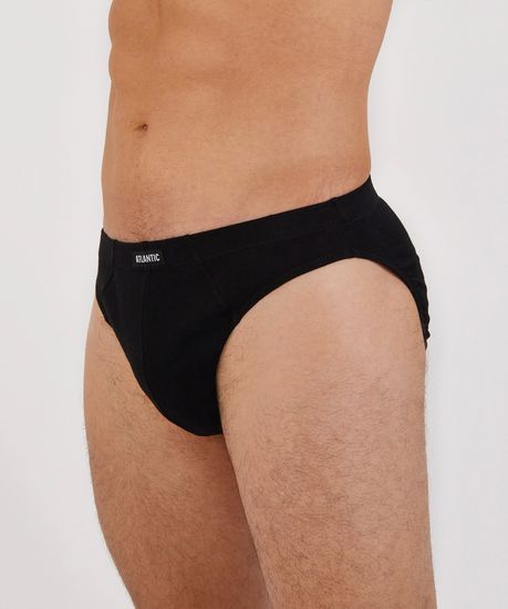 Мужские трусы (3шт) слипы спорт Atlantic 3BMP-322, черный+серый+графит