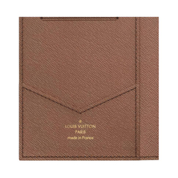 LOUIS VUITTON Coated Canvas Card Holder Passport Holder Men"s Brown