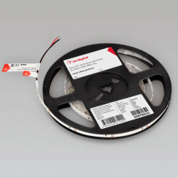 Светодиодная лента RT-A120-8mm 24V Yellow (9.6 W/m, IP20, 2835, 5m) (Arlight, Открытый) 008780(2)