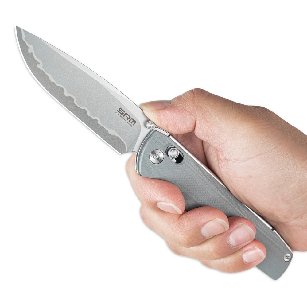 Нож складной SRM 258L-GK2 Terrier Beadblast (140Cr Laminated, Grey G10)