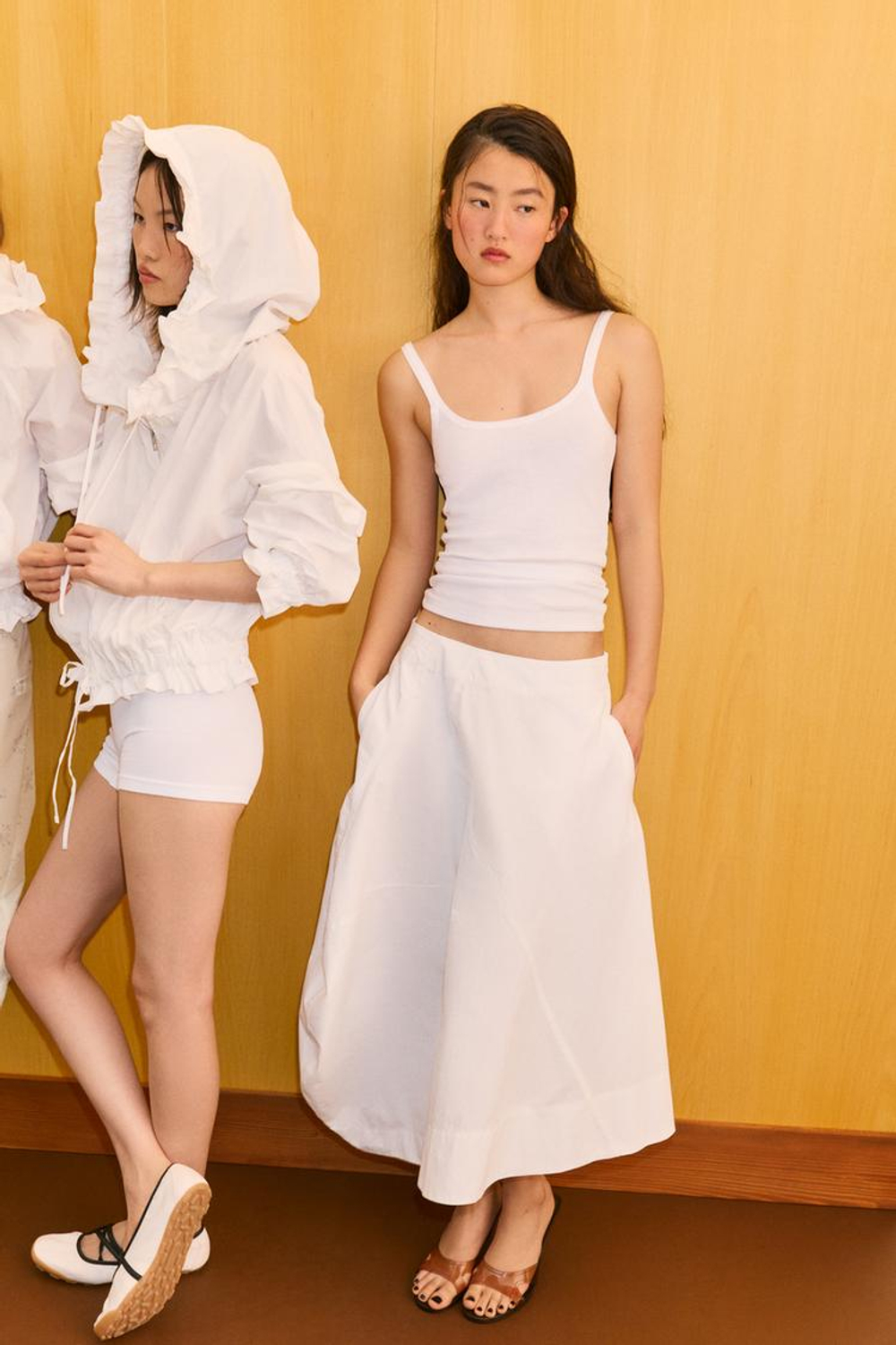 ZARA ЮБКА МИДИ АСИММЕТРИЧНОГО КРОЯ, БЕЛЫЙ