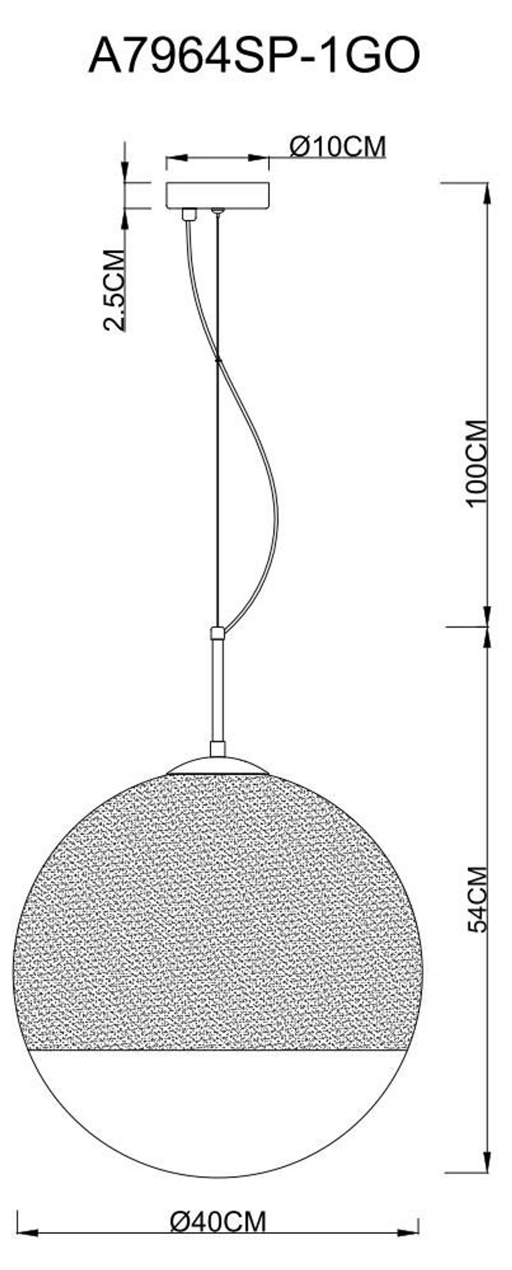Подвесной светильник Arte Lamp A7964SP-1GO