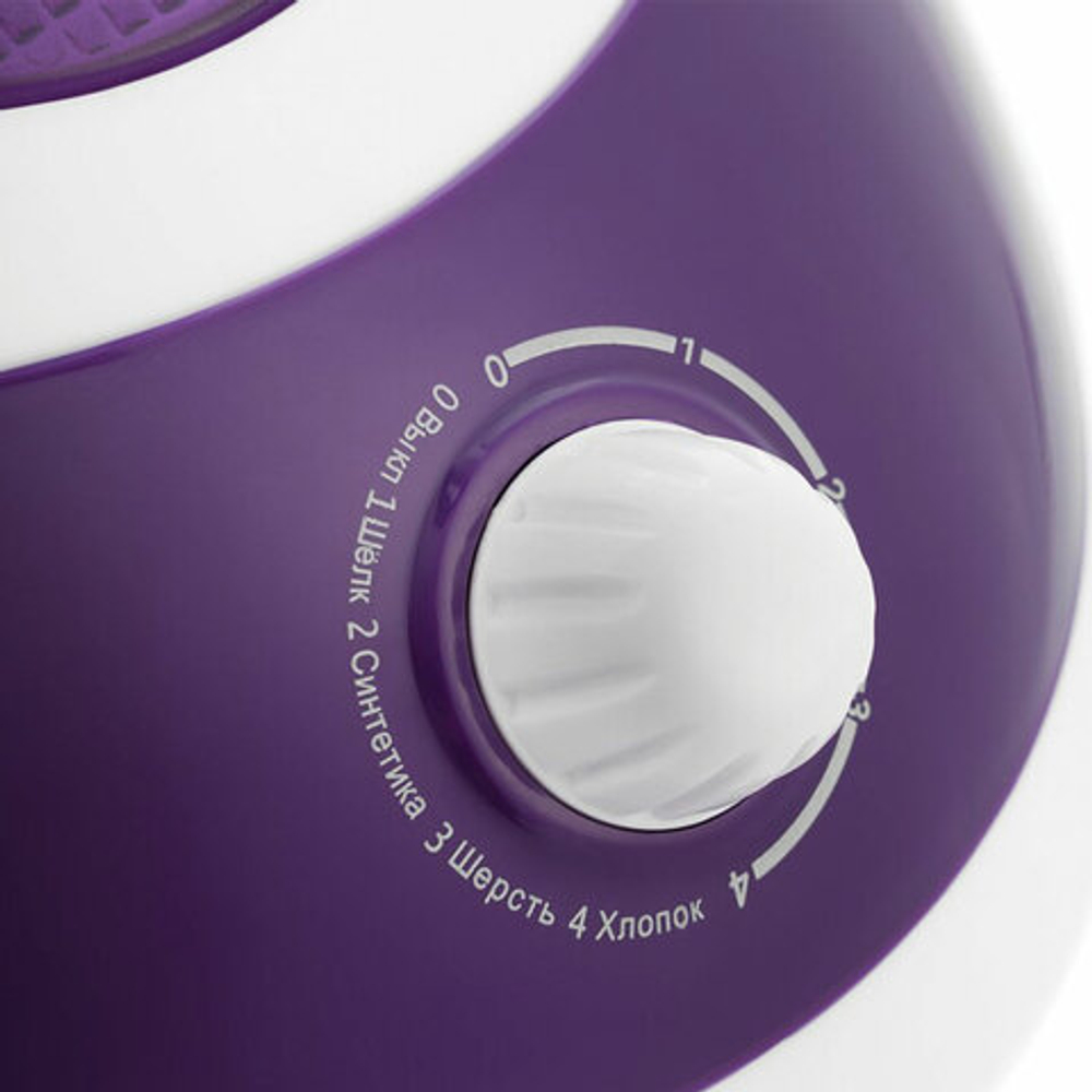 Отпариватель KITFORT КТ-941, 1580 Вт, пар 38 г/мин, резервуар 1,2 л, 4 режимов, белый/фиолетовый