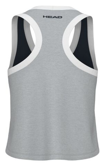 Топ теннисный Head Play Crop Top - navy/grey