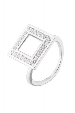 Кольцо сборное из серебра со вставками из выращенной синей шпинели и бесцветных фианитов