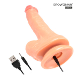 Телесный реалистичный вибратор 21см Bior Toys Erowoman-Eroman ER-30099
