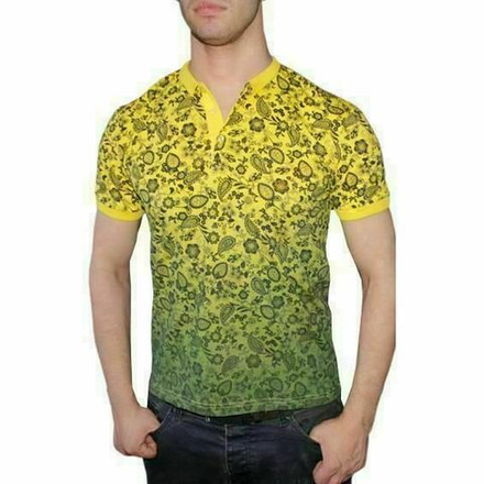 Мужская футболка ETRO желтая с принтом