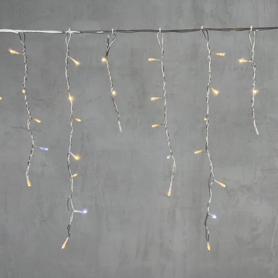 Светодиодная бахрома 4,9*0,5 м., 240 теплых белых LED ламп, мерцание, прозрачный провод ПВХ, Beauty Led (PIL240BLW-10-2WW)