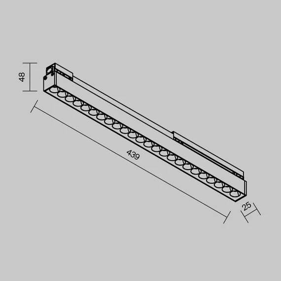 Уличный трековый светильник Точки / Points Exility IP 3000К 24Вт 36° черный Outdoor o-tr02-2-s-24wb3k