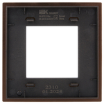 SKANDY Рамка 1-местная SK-F31Br металл шоколад IEK