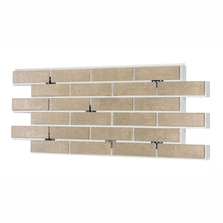 Клинкерная термопанель ППС Керамин Теннесси 2 Светло-бежевый 1020х455 мм