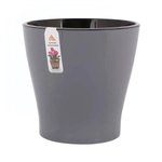 Горшок цветочный Лея 3,6л двойной серый (комплект 20 шт)