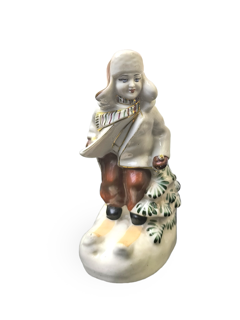 Фарфоровая статуэтка "Лыжник" Полонне ЗХК