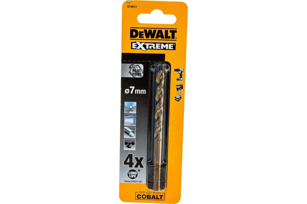 Сверло по металлу COBALT 5% (7х109х66 мм) DEWALT DT4911