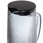 Кувшин стеклянный 1200мл «Орфей» с пластиковой крышкой и ситом, серый