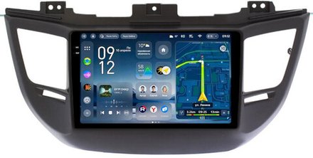 Магнитола для Hyundai Tucson 3 2015-2018 (штатная КЗВ, рамка черная) - Teyes CC4-PRO монитор 9.5" 2K QLED на Android 13, Snapdragon 778G, AI, CarPlay, DSP, 4G SIM-слот