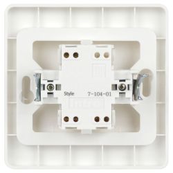 Выключатель Intro Style 7-104-01 двойной, 10А-250В, IP20, СУ, белый | Intro