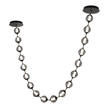 SL6520.403.18 Светильник подвесной ST-Luce черный жемчуг/прозрачно-дымчатый LED 1*90W 4000K HELMI