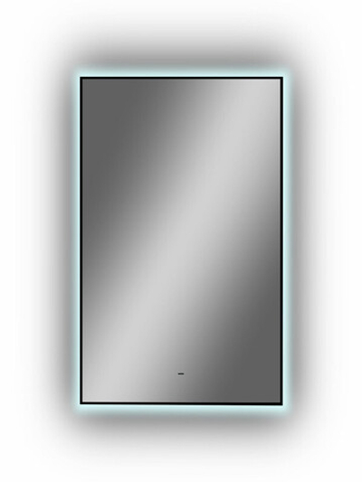 Зеркало "Amer Led" с фоновой подсветкой, бесконтактным сенсором, черной окантовкой 600х1200