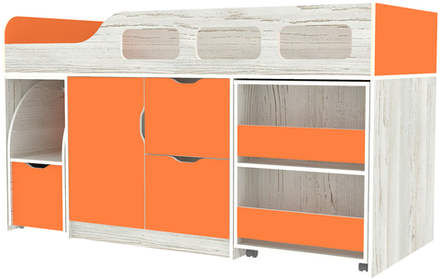 Кровать-чердак КарИВи Астра 8 Винтерберг Оранжевый