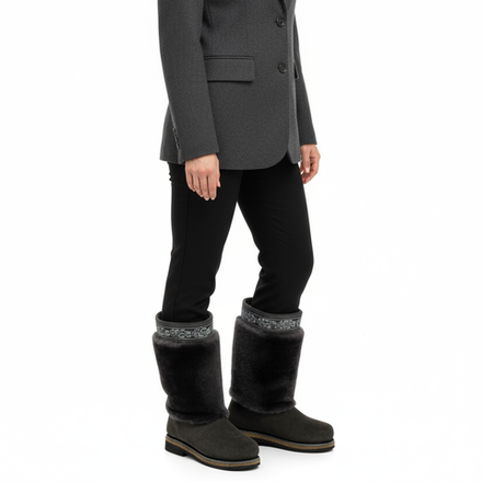 Унты женские из мутона и замши