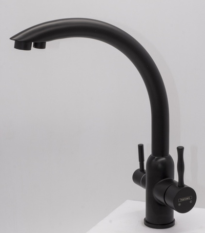 15086-C Смес. из НЕРЖ. для кух. под. фильт (ЧЕРНЫЙ) HANSEN  (10/1шт)