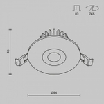 Встраиваемый светильник Maytoni Zen DL038-2-L7B4K