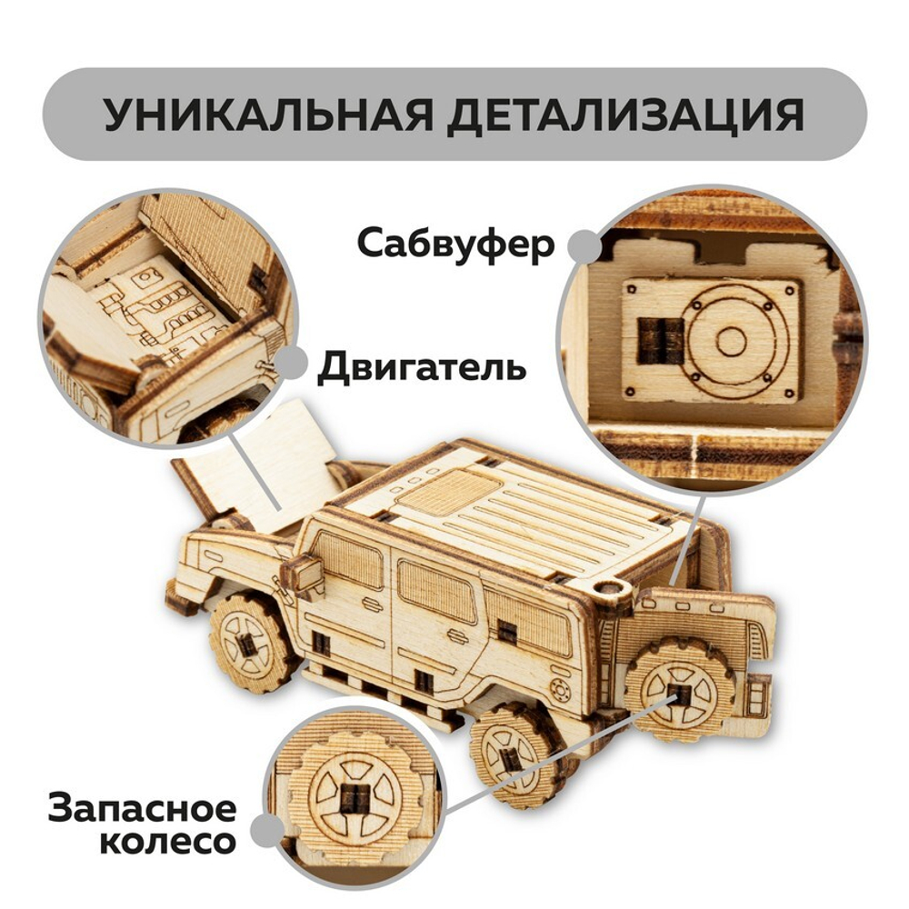 UNIT "Армеец" с дополненной реальностью. Купить деревянный конструктор. Выбрать открытку-конструктор. Миниатюрная сборная модель.