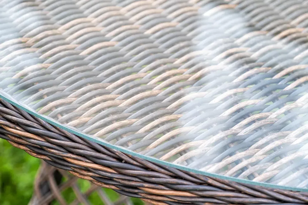 "Доппио" обеденная группа плетеная, цвет коричневый