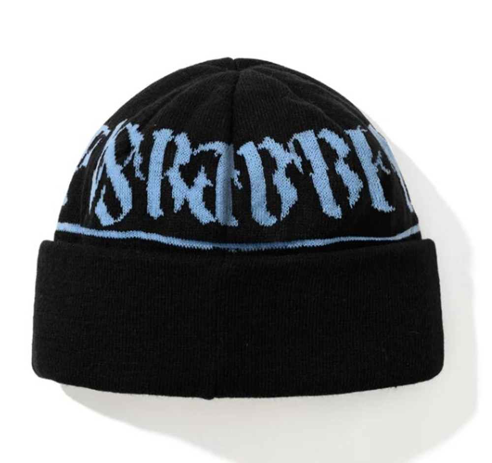 Шапка BSRabbit LOGO PATTERN BEANIE BLACK