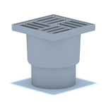 110 трап с вертик. спуском, н/рег решетка 150х150 нерж АНИ пласт TA1212