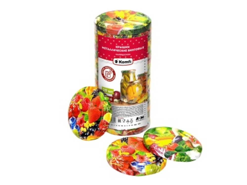 Крышки винтовые  D=66мм Калейдоскоп Komfi (20шт/уп)