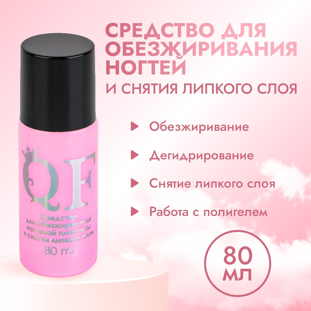 Обезжириватель д/ногтей и снятиялипкого слоя,80мл. 6328