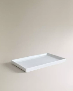 ZARA HOME ПОДНОС ИЗ БЕЛОГО ФАЯНСА ДЛЯ ВАННОЙ, БЕЛЫЙ