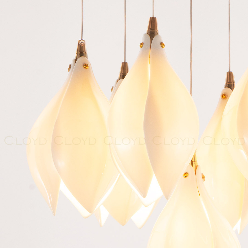 Люстра Cloyd MANGRA C7 / Ø39 см - керамика - золото (арт.10957)