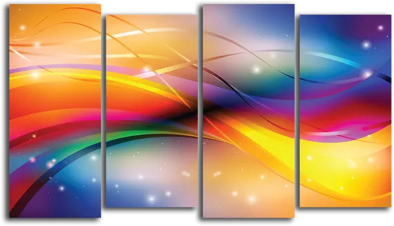 Модульная картина "Яркая абстракция"