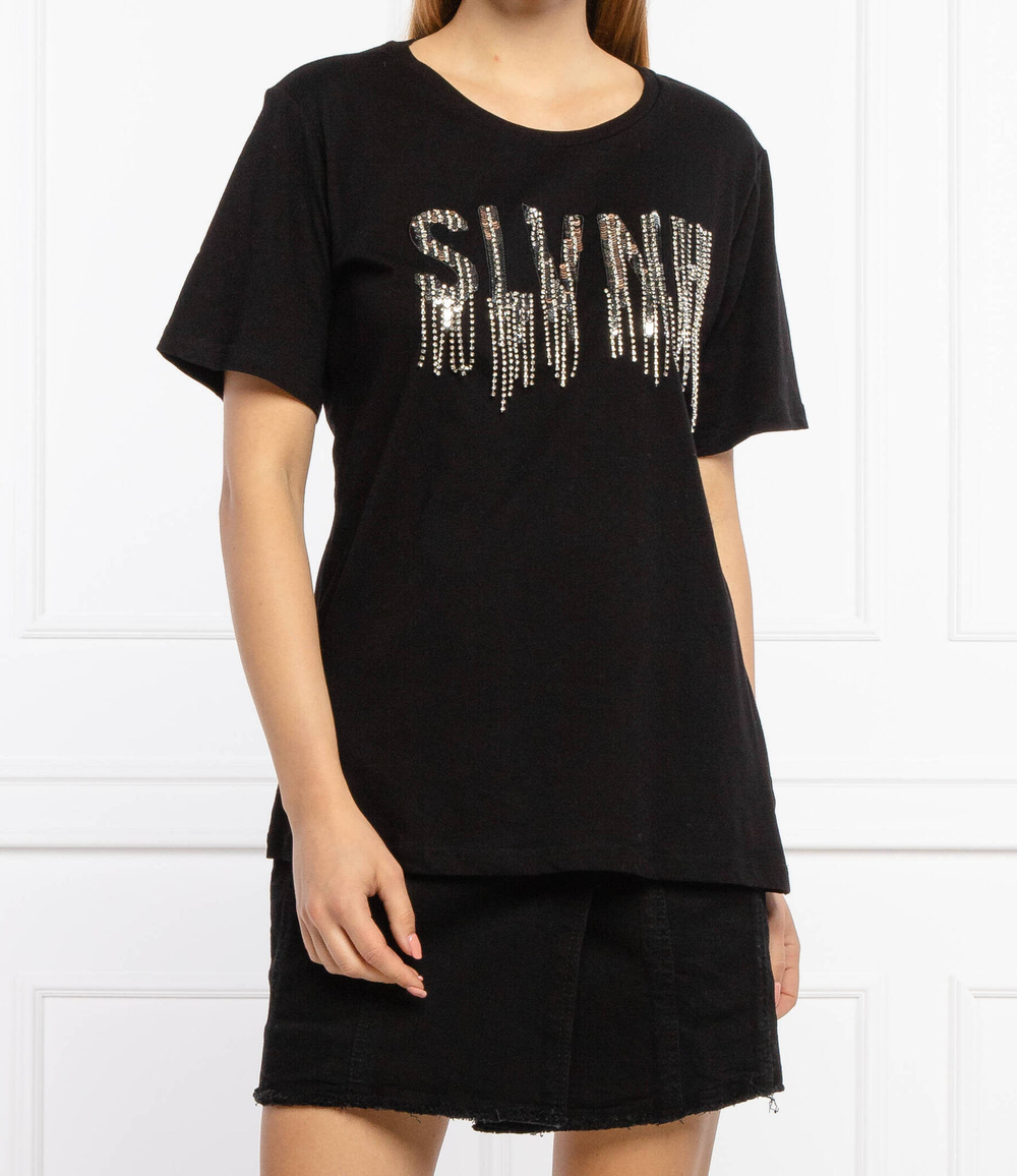 футболка Silvian Heach - черный(PGA21238TS)
