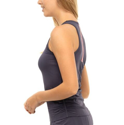 Женский топ теннисный Lucky in Love Patch Me If You Can Patch Stripe Tank - concord