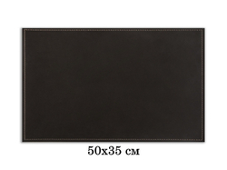 Бювар прямоугольный серия "Классика" 50х35 см кожа Cuoietto цвет темно-коричневый шоколад.