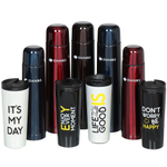 Термокружка нерж, 0.45 л, Daniks, чер, SL-NT014E-BLK-logo2