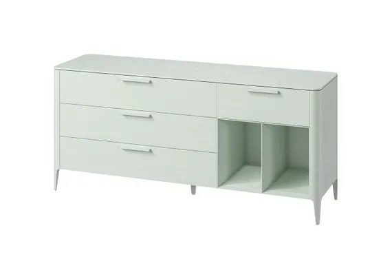 Тумба Type oak 4 ящика 2 полки ширина 180 см (белый)