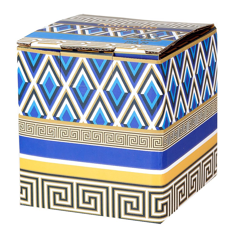 Банка с крышкой "Golden Blue" 12,5х9см v=350мл (фарфор) (подарочная упаковка)