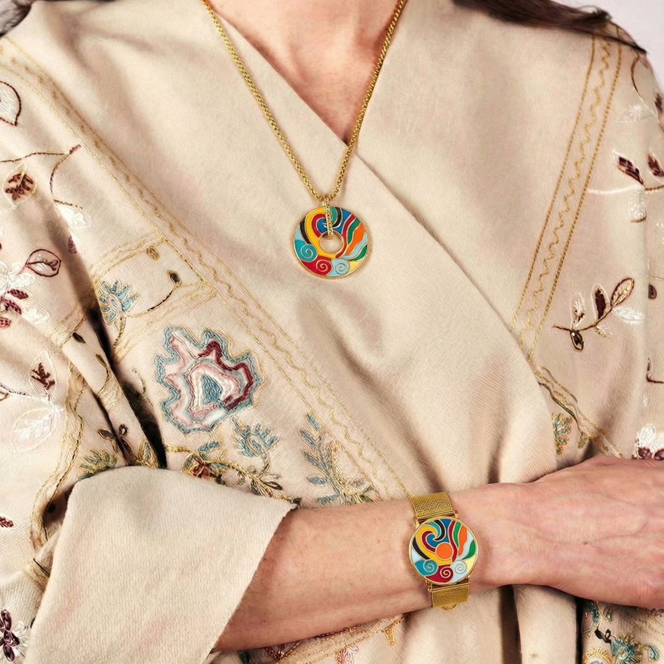 Браслет Fiore Luna на металлическом ремешке CB13784-3 G